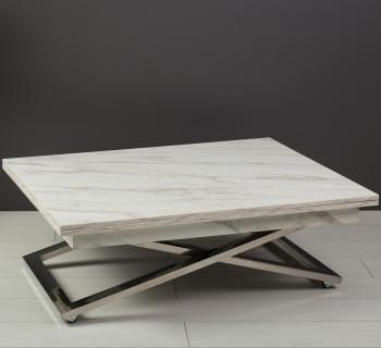 Белый мрамор/Нержавеющая сталь