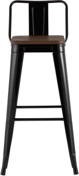 Стул барный STOOL GROUP TOLIX WOOD со спинкой