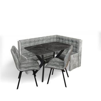 Ателье светлое/ велюр графит/черный/СМ-11