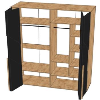 Шкаф Оливия 1 4Д КМК 0971.20