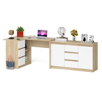 Дуб Сонома/Белый