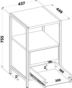 Тумба Сокол КТ-400