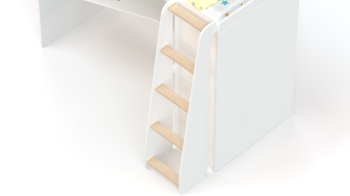 Кровать-чердак с угловым шкафом и столешницей Ridgimmi 10