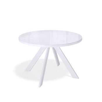 Белый/стекло белое глянец