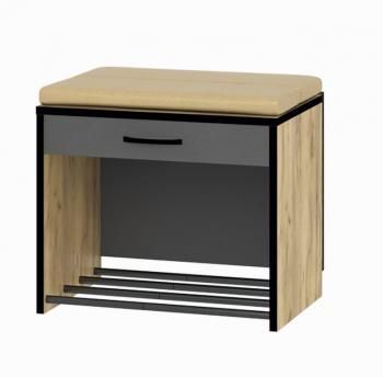 Экокожа, Дуб крафт золотой/Темно-серый