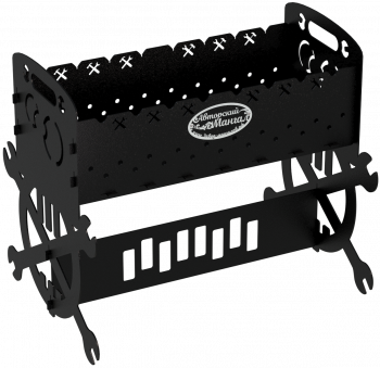 Мангал разборный Завод Палитра Механика, сталь AISI304, 3мм