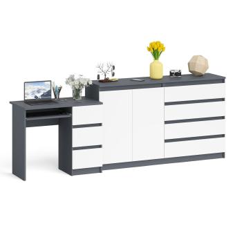 Графит/Белый