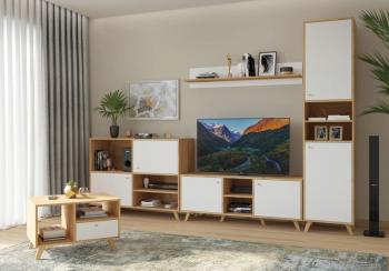 Дуб крафт/белый структурный