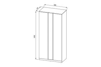 Шкаф распашной с зеркалом Гуд Лакк Варма Стор 105