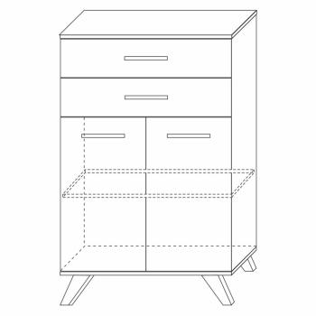 Шкаф Кураж Вега Скандинавия низкий