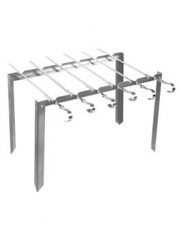 Мангал каркасный BOYSCOUT Таганок 420х40х250 мм сборный + 6 шампуров