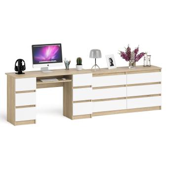 Дуб Сонома/Белый