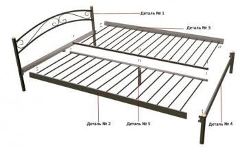 Кровать двуспальная RB Валерия с изножьем 160х200