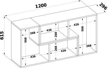 Модуль для ТВ тумбы (стеллаж) Сокол ПК-9, 2 шт