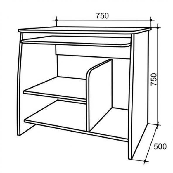 Компьютерный стол Мебельсон Кроха