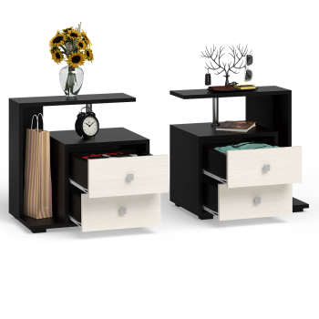 Тумба прикроватная СВК Камелия - комплект из 2 шт.(левая + правая)