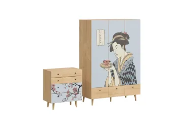 Ножки бук, Фасад - Принт Onna, Корпус - Робиния Брэнсон