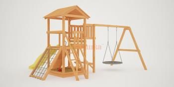Детская площадка Савушка Мастер 2 с качелями Гнездо 1 метр