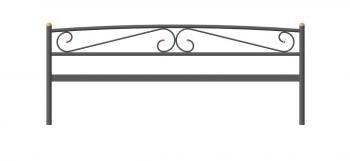 Кровать двуспальная RB Валерия с изножьем 160х200