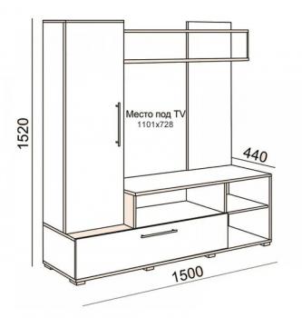Гостиная СтендМебель Лима