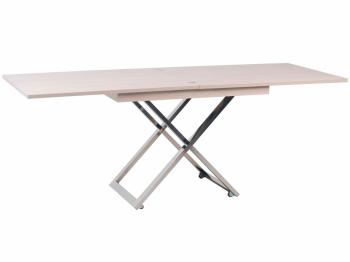 Стол-трансформер Levmar Cross D68/S79 Дуб шамони светлый/Нержавеющая сталь