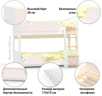 Кровать двухъярусная Ridgimmi 4.2