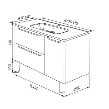 Тумба напольная IDDIS Edifice 100 см