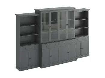 Фасад - Серый/Стекло, Корпус - Серый