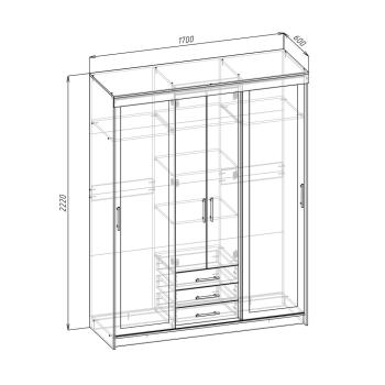 Шкаф-купе Феникс Фортуна 1,7