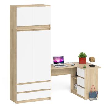 Дуб Сонома/Белый