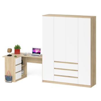 Дуб Сонома/Белый