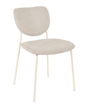 Серый шенилл, белые ножки