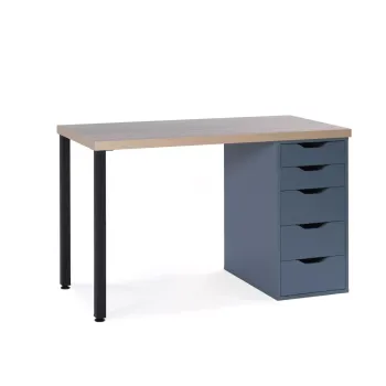 Дуб беленый/серо-бирюзовый/черный