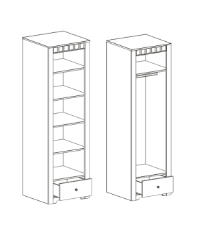 Шкаф однодверный платяной МебельГрад