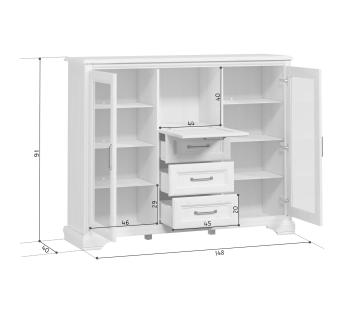 Тумба БРВ Мебель STYLIUS B169-KOM2W1B3S