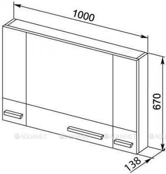 Зеркало-шкаф AQUANET Нота 100