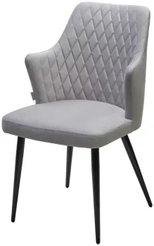 BM-4 СВЕТЛО-СЕРЫЙ, велюр / черный каркас