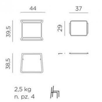 Столик пластиковый для лежака ReeHouse Pop