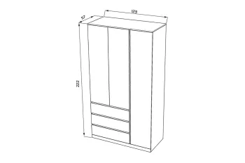 Шкаф распашной Гуд Лакк Варма Стор 123