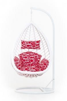 Красный с белым узором