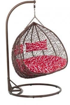 Красный с белым узором