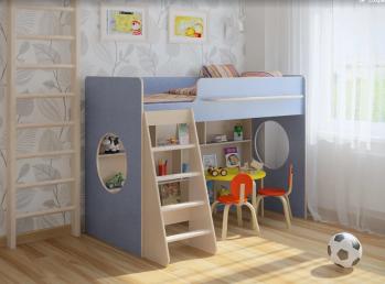 Венге светлый/лен голубой