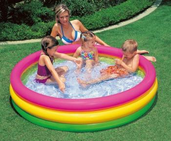 Детский  надувной круглый  бассейн Intex