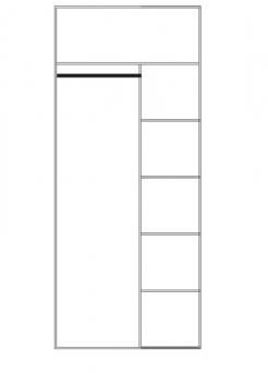 Шкаф Анрэкс угловой с полками 97*97 OLIVIA