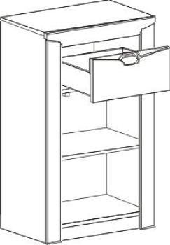 Тумба с дверцей и ящиком МебельГрад