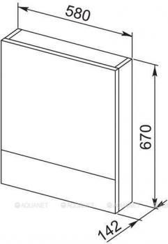 Зеркало-шкаф AQUANET Нота 58