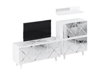 Корпус - Белый, Фасад - Зеркальный