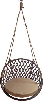 Корзина темно-коричневая/Подушка бежевая