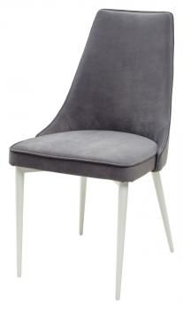 СЕРЫЙ #27, велюр/ белый каркас