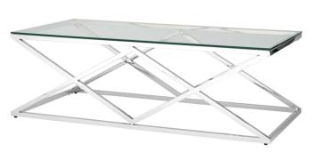 Прозрачное стекло/Сталь серебро